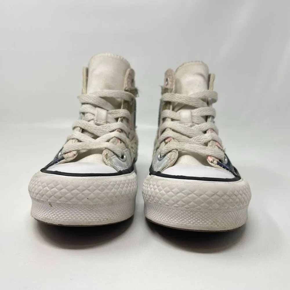 Converse High Top Picnic Patchwork Lace Up Sneaker Shoes Youth Toddler Size 11
